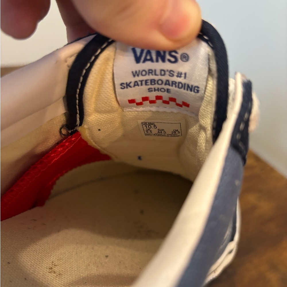 Vans Blue and White Old Skool Sneakers - Picture 4 of 5